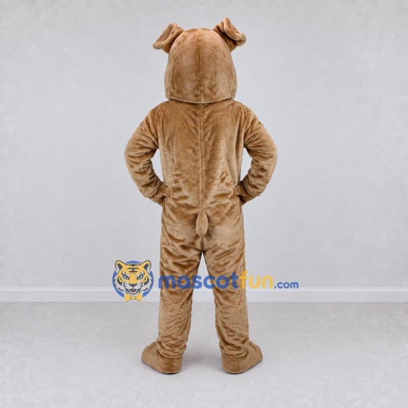 Custom Tan Bulldog Mascot Costume Adult Full Body Suit for Sports Events Custom Tan Bulldog Mascot Costume Adult Full Body Suit for Sports Events