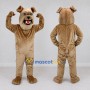 Custom Tan Bulldog Mascot Costume Adult Full Body Suit for Sports Events