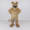 Custom Cream and Tan Bulldog Mascot Costume Adult Full Body Suit for Sports Events