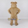 Custom Cream and Tan Bulldog Mascot Costume Adult Full Body Suit for Sports Events