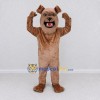 Custom Brown Bulldog Mascot Costume Adult Full Body Suit for Sports Events