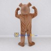 Custom Brown Bulldog Mascot Costume Adult Full Body Suit for Sports Events