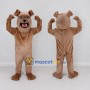 Custom Brown Bulldog Mascot Costume Adult Full Body Suit for Sports Events