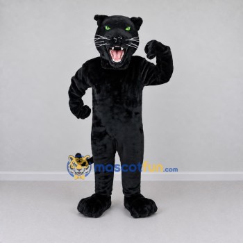 Custom Black Roaring Panther Mascot Costume Adult Full Body Suit for Wildlife Events