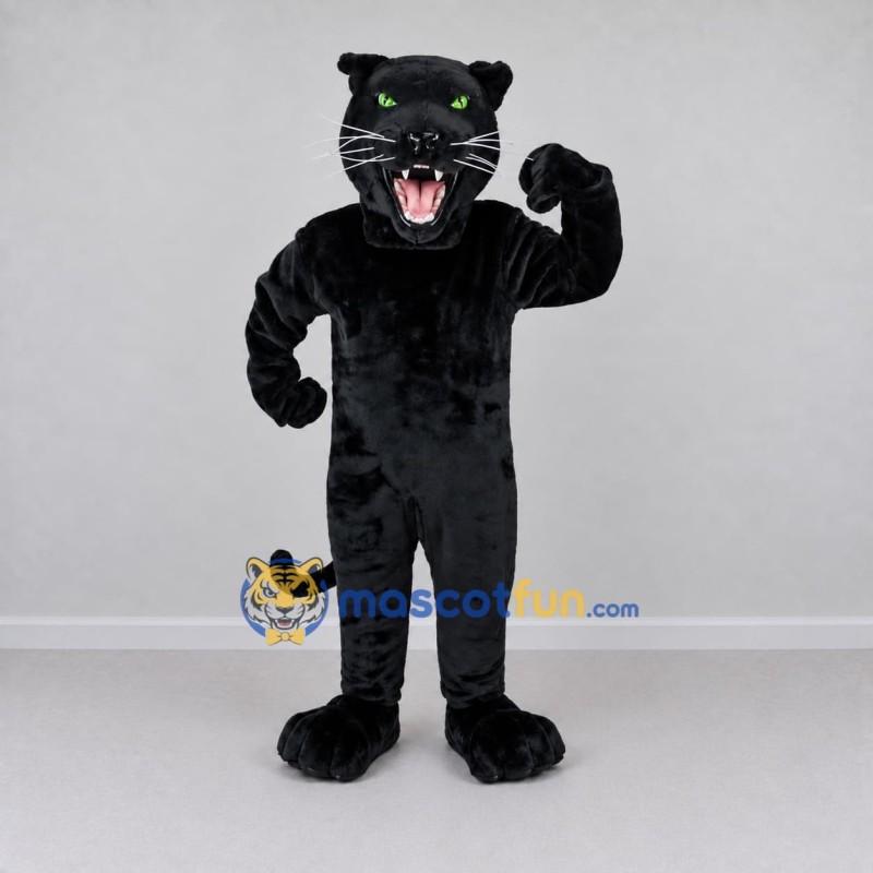 Custom Black Roaring Panther Mascot Costume Adult Full Body Suit for Wildlife Events Custom Black Roaring Panther Mascot Costume Adult Full Body Suit for Wildlife Events