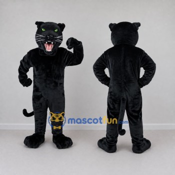 Custom Black Roaring Panther Mascot Costume Adult Full Body Suit for Wildlife Events