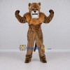 Custom Brown and Tan Muscular Lion Mascot Costume Adult Full Body Suit for Sports Events