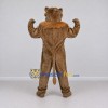 Custom Brown and Tan Muscular Lion Mascot Costume Adult Full Body Suit for Sports Events