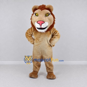 Custom Tan and Orange Lion Mascot Costume Adult Full Body Suit for Wildlife Events Custom Tan and Orange Lion Mascot Costume Adult Full Body Suit for Wildlife Events