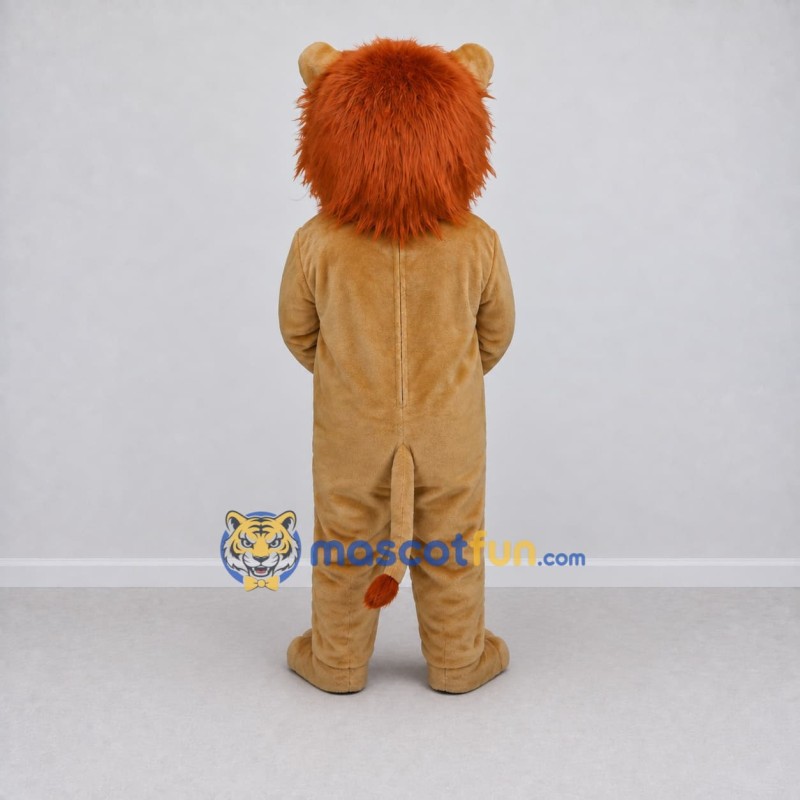 Custom Tan and Orange Roaring Lion Mascot Costume Adult Full Body Suit for Wildlife Events Custom Tan and Orange Roaring Lion Mascot Costume Adult Full Body Suit for Wildlife Events