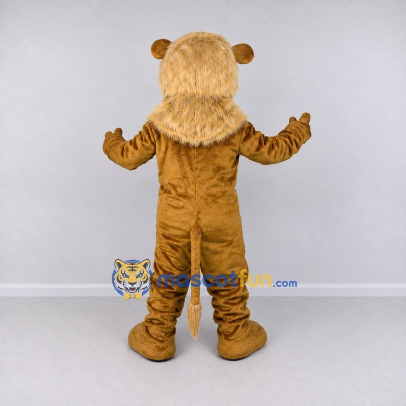 Custom Golden Brown and Tan Lion Mascot Costume Adult Full Body Suit for Wildlife Events