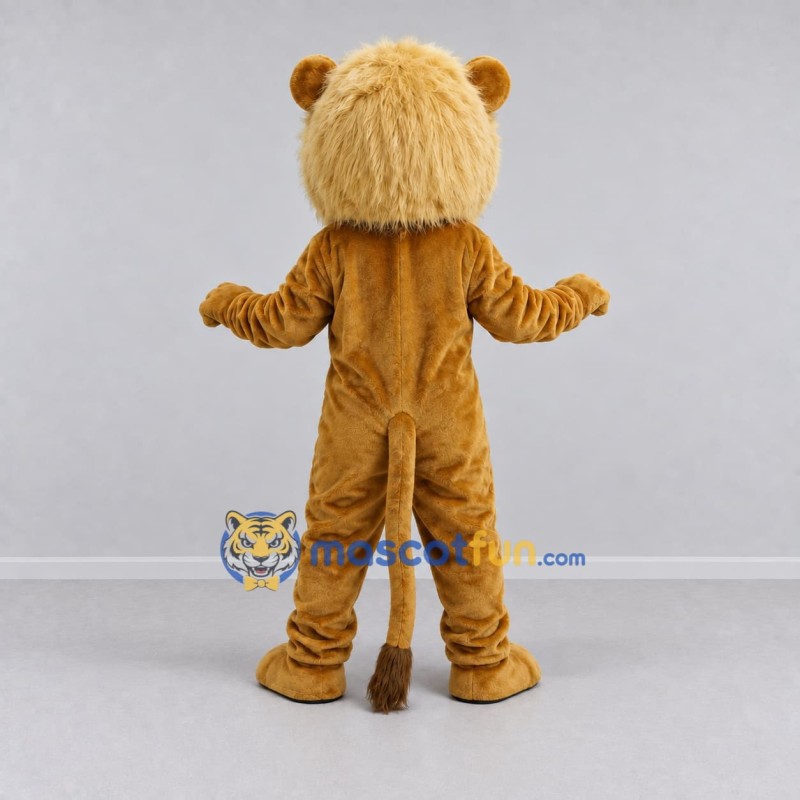 Custom Golden Brown Lion Mascot Costume Adult Full Body Suit for Wildlife Events Custom Golden Brown Lion Mascot Costume Adult Full Body Suit for Wildlife Events