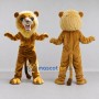 Custom Golden Brown Lion Mascot Costume Adult Full Body Suit for Wildlife Events