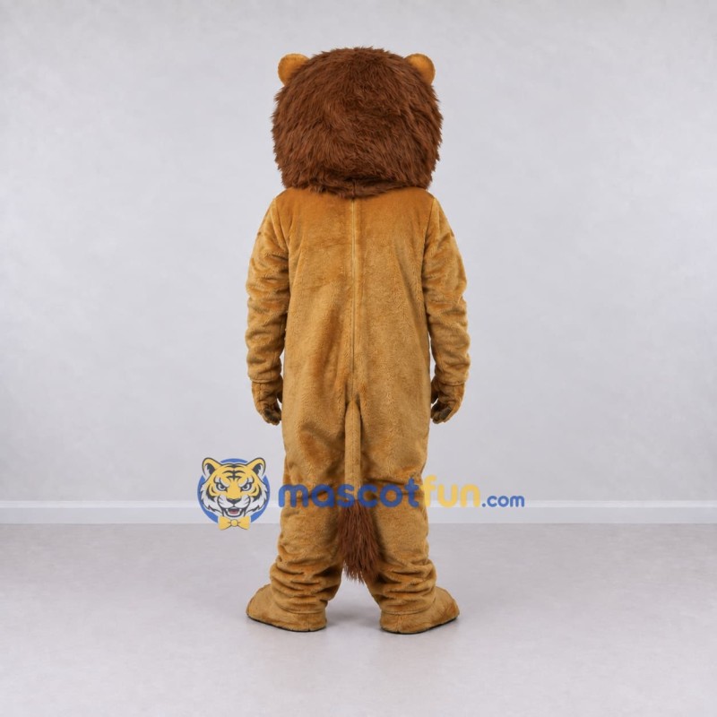 Custom Tan and Brown Lion Mascot Costume Adult Full Body Suit for Wildlife Events
