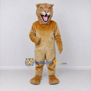 Custom Tan and White Big Cat Mascot Costume Adult Full Body Suit for Wildlife Events