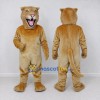 Custom Tan and White Big Cat Mascot Costume Adult Full Body Suit for Wildlife Events Custom Tan and White Big Cat Mascot Costume Adult Full Body Suit for Wildlife Events