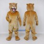 Custom Tan and White Big Cat Mascot Costume Adult Full Body Suit for Wildlife Events