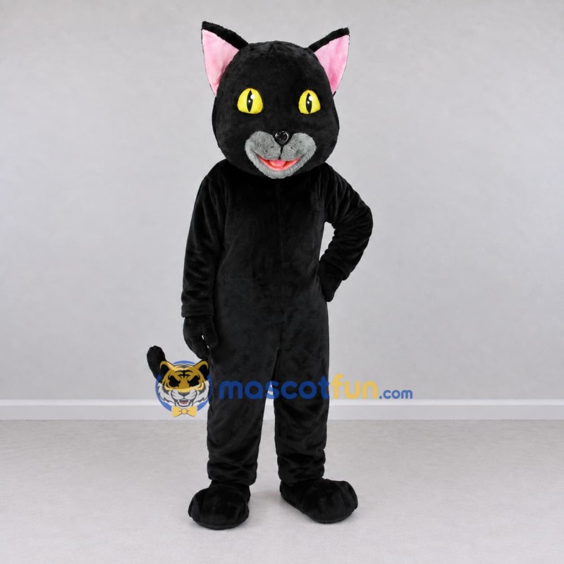 Custom Black Cat Mascot Costume Adult Full Body Suit for Halloween Events Custom Black Cat Mascot Costume Adult Full Body Suit for Halloween Events