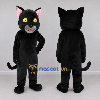Custom Black Cat Mascot Costume Adult Full Body Suit for Halloween Events
