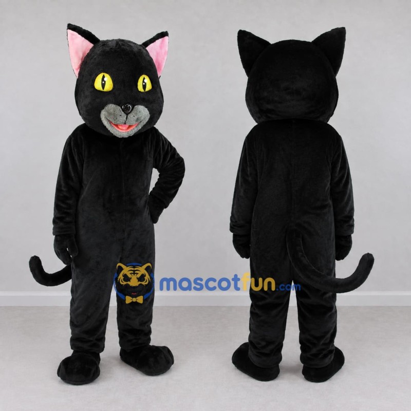 Custom Black Cat Mascot Costume Adult Full Body Suit for Halloween Events Custom Black Cat Mascot Costume Adult Full Body Suit for Halloween Events