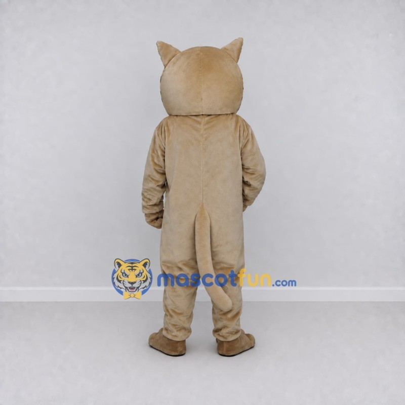 Custom Tan and White Wild Cat Mascot Costume Adult Full Body Suit for Wildlife Events Custom Tan and White Wild Cat Mascot Costume Adult Full Body Suit for Wildlife Events