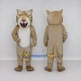Custom Tan and White Wild Cat Mascot Costume Adult Full Body Suit for Wildlife Events