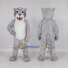 Custom Gray and White Wild Cat Mascot Costume Adult Full Body Suit for Wildlife Events Custom Gray and White Wild Cat Mascot Costume Adult Full Body Suit for Wildlife Events
