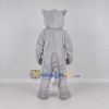 Custom Gray and White Wild Cat Mascot Costume Adult Full Body Suit for Wildlife Events Custom Gray and White Wild Cat Mascot Costume Adult Full Body Suit for Wildlife Events