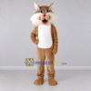 Custom Tan and White Lynx Mascot Costume Adult Full Body Suit for Wildlife Events Custom Tan and White Lynx Mascot Costume Adult Full Body Suit for Wildlife Events
