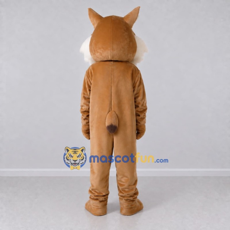 Custom Tan and White Lynx Mascot Costume Adult Full Body Suit for Wildlife Events Custom Tan and White Lynx Mascot Costume Adult Full Body Suit for Wildlife Events