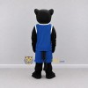 Custom Black and Blue Panther in Sportswear Mascot Costume Adult Full Body Suit for Sports Events Custom Black and Blue Panther in Sportswear Mascot Costume Adult Full Body Suit for Sports Events