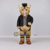 Custom Tan and Black Tabby Cat in Top Hat Mascot Costume Adult Full Body Suit for Themed Parties Custom Tan and Black Tabby Cat in Top Hat Mascot Costume Adult Full Body Suit for Themed Parties