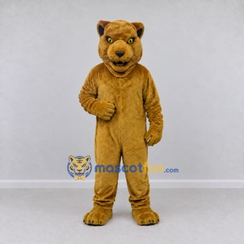 Custom Golden Brown Big Cat Mascot Costume Adult Full Body Suit for Wildlife Events Custom Golden Brown Big Cat Mascot Costume Adult Full Body Suit for Wildlife Events