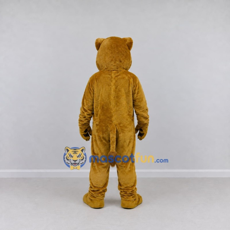 Custom Golden Brown Big Cat Mascot Costume Adult Full Body Suit for Wildlife Events Custom Golden Brown Big Cat Mascot Costume Adult Full Body Suit for Wildlife Events