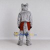 Custom Gray and Red Wild Cat in Shorts Mascot Costume Adult Full Body Suit for Sports Events Custom Gray and Red Wild Cat in Shorts Mascot Costume Adult Full Body Suit for Sports Events