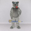 Custom Gray Dog Mascot Costume Adult Full Body Suit for Community Events Custom Gray Dog Mascot Costume Adult Full Body Suit for Community Events