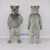 Custom Gray Dog Mascot Costume Adult Full Body Suit for Community Events Custom Gray Dog Mascot Costume Adult Full Body Suit for Community Events