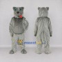 Custom Gray Dog Mascot Costume Adult Full Body Suit for Community Events