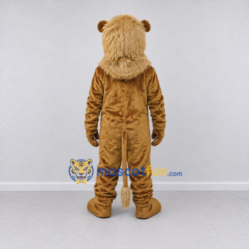 Custom Golden Brown Lion Mascot Costume Adult Full Body Suit for Wildlife Events Custom Golden Brown Lion Mascot Costume Adult Full Body Suit for Wildlife Events