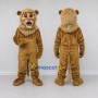 Custom Golden Brown Lion Mascot Costume Adult Full Body Suit for Wildlife Events
