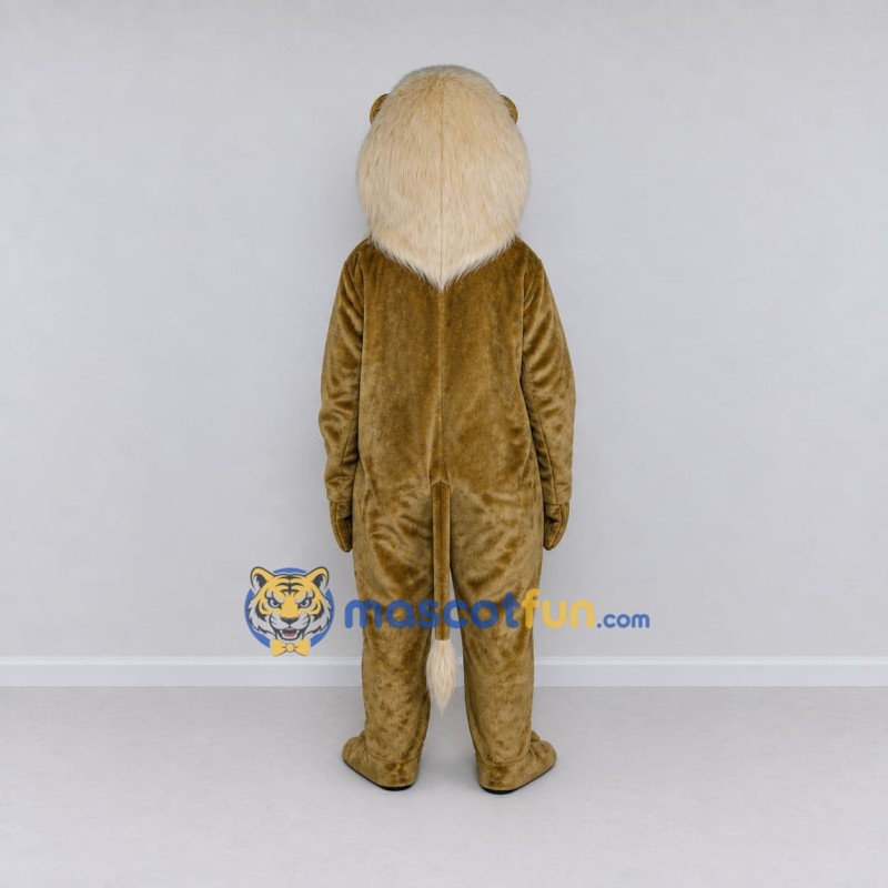 Custom Tan and Cream Lion Mascot Costume Adult Full Body Suit for Wildlife Events Custom Tan and Cream Lion Mascot Costume Adult Full Body Suit for Wildlife Events