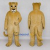 Custom Golden Brown and White Big Cat Mascot Costume Adult Full Body Suit for Wildlife Events