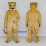 Custom Golden Brown and White Big Cat Mascot Costume Adult Full Body Suit for Wildlife Events