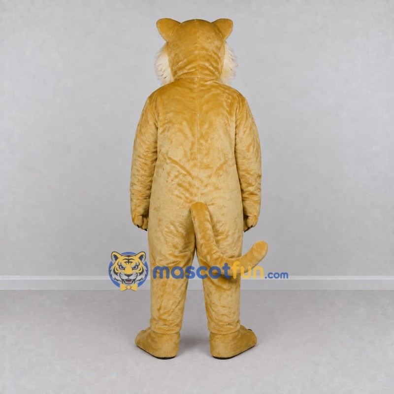 Custom Tan and White Wild Cat Mascot Costume Adult Full Body Suit for Wildlife Events Custom Tan and White Wild Cat Mascot Costume Adult Full Body Suit for Wildlife Events