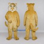 Custom Tan and White Wild Cat Mascot Costume Adult Full Body Suit for Wildlife Events