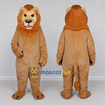 Custom Tan and Orange Lion Mascot Costume Adult Full Body Suit for Wildlife Events