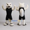 Custom White and Black Cat in Sportswear Mascot Costume Adult Full Body Suit for Sports Events Custom White and Black Cat in Sportswear Mascot Costume Adult Full Body Suit for Sports Events