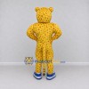 Custom Yellow and Black Spotted Cat in Sneakers Mascot Costume Adult Full Body Suit for Sports Events Custom Yellow and Black Spotted Cat in Sneakers Mascot Costume Adult Full Body Suit for Sports Events