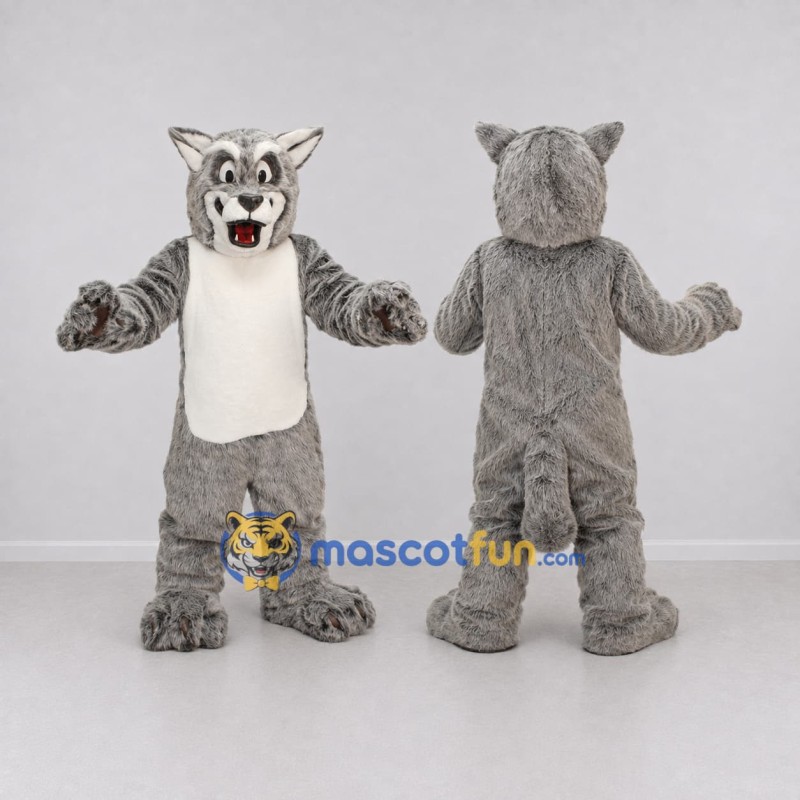 Custom Gray and White Tabby Cat Mascot Costume Adult Full Body Suit for Pet Events Custom Gray and White Tabby Cat Mascot Costume Adult Full Body Suit for Pet Events
