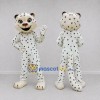 Custom White and Black Spotted Cat Mascot Costume Adult Full Body Suit for Wildlife Events Custom White and Black Spotted Cat Mascot Costume Adult Full Body Suit for Wildlife Events